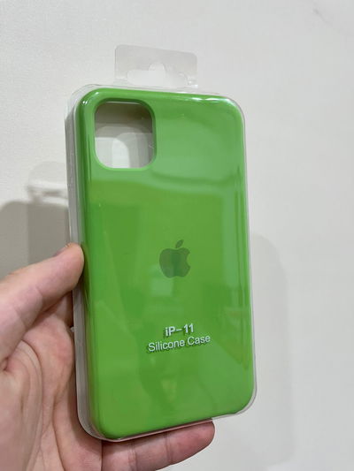 Silicone Case iPhone 11 Verde Manzana