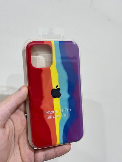 Silicone Case iPhone 11 Pro Rainbow