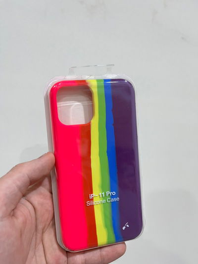 Silicone Case iPhone 11 Pro Rainbow