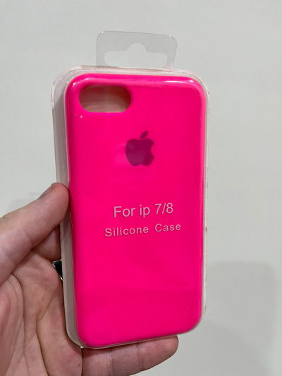 Silicone Case iPhone 7 Rosa Fluor