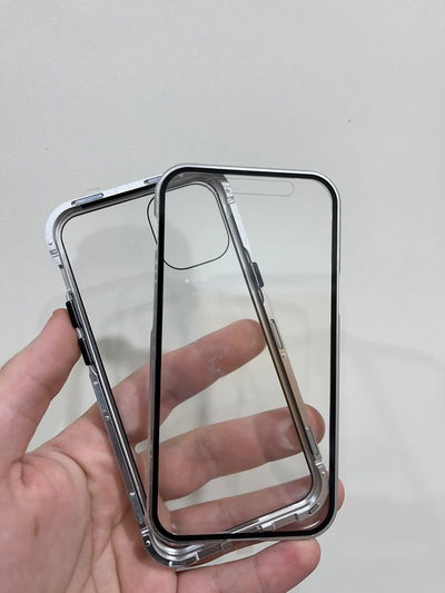 Magnetic Case iPhone 12 Mini Plateado