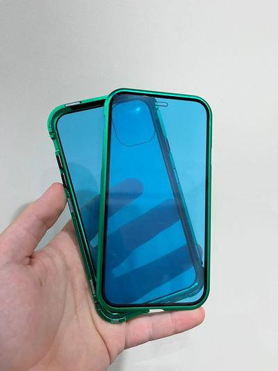 Magnetic Case iPhone DOBLE VIDRIO 11 Verde
