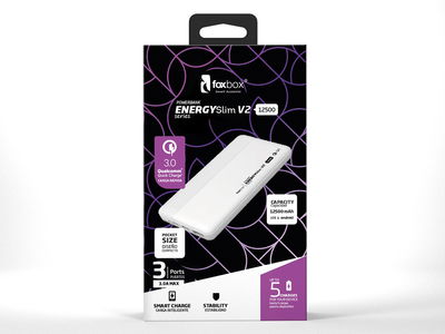 Power Bank Energy Slim V2 12500QC Blanco