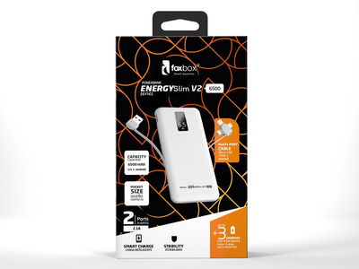 Power Bank Energy Slim V2-6500 Blanco