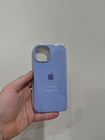 Silicone Case iPhone 15 Celeste