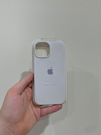 Silicone Case iPhone 15 Blanco