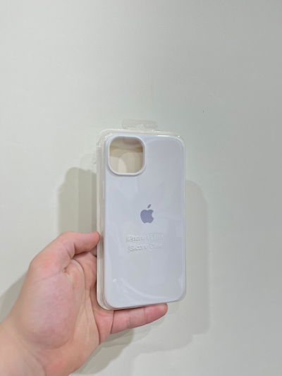 Silicone Case iPhone 15 Plus Blanco