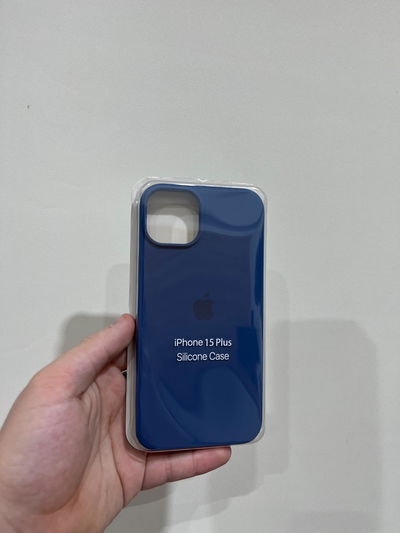 Silicone Case iPhone 15 Plus Azul Oscuro