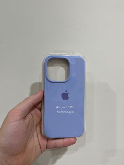 Silicone Case iPhone 15 Pro Celeste