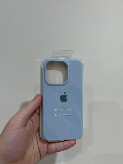 Silicone Case iPhone 15 Pro Verde Agua