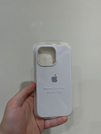 Silicone Case iPhone 15 Pro Max Blanco