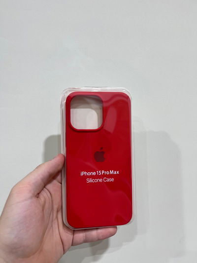 Silicone Case iPhone 15 Pro Max Rojo