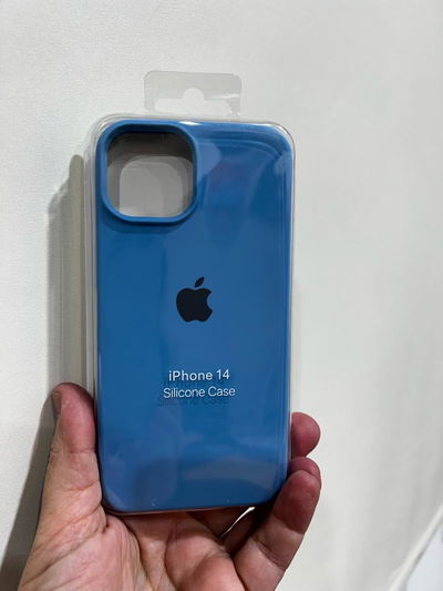 Silicone Case iPhone 14 Celeste
