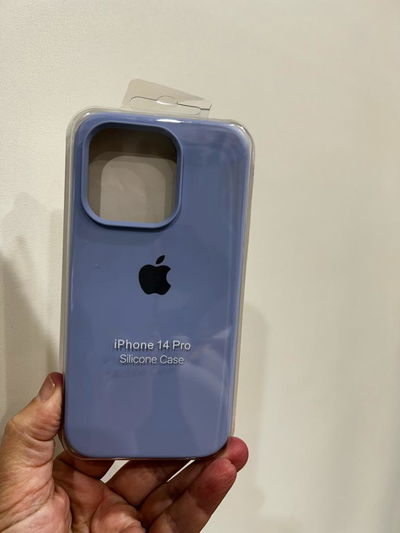 Silicone Case iPhone 14 Pro Celeste Claro