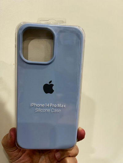 Silicone Case iPhone 14 Pro Max Celeste 2