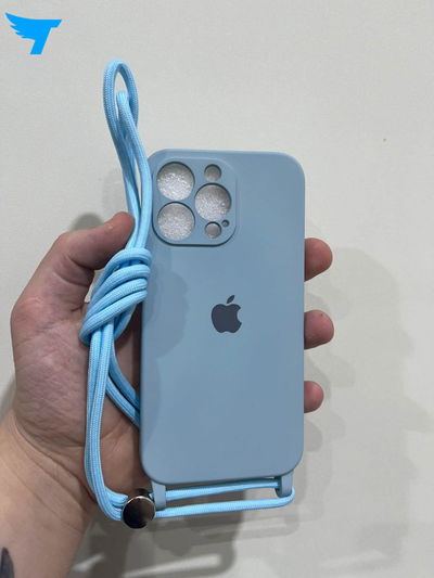 Silicone Case c/ Correa + Cubre Cámara iPhone 13 Pro Max 