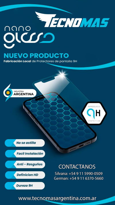 NANOGLASS VIDRIO 9H FLEXIBLE LA COMBINACION PERFECTA  CON HIDROGLASS PRODUCTO ARGENTINO