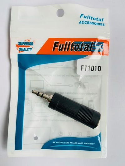 ADAPTADOR PLUG 3.5MM STEREO A JACK 6.5MM STEREO FULLTOTAL FT1010 FULLTMA