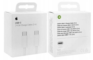 CABLE IPHONE TIPO C TIPO C 2 METROS - 240W MALLADO PREMIUM CALIDAD ORIGINAL