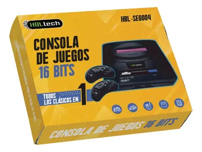 Consola De Juegos Hbl 16 Bits Similar Sega + 2 Joystick