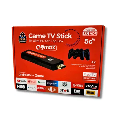 GAME TV STICK Q9MAX-NUEVA 2 EN UNO - CONSOLA DE JUEGOS MAS TV STICK MAGIS