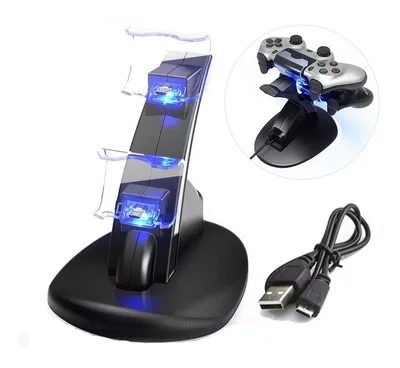 Cargador Base Vertical SEISA Y PRO Controles Joystick Ps4 + Cable USB -STMA
