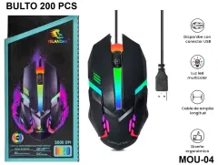 MOUSE GAMING CON LUZ RGB Y CON CABLE-MOU-04