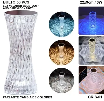 Parlante Velador Lámpara Led Táctil CRIS-01