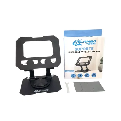 Soporte Tablets Plegable Regulable y Giratorio 360° Aluminio