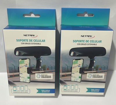 SOPORTE DE AUTO RETROVISOR C/BARAZO EXTENSIBLE NETMAK