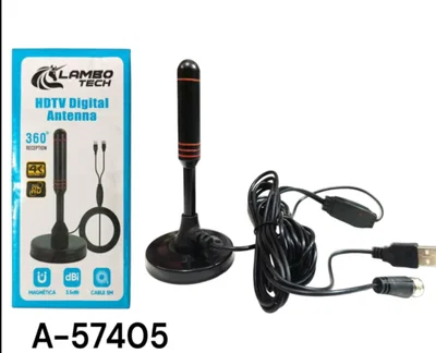 1248 - Antena Tv Digital Interior HD Amplificada Por USB LAMBOTECH