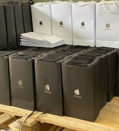 CAJA APPLE CON LOGO / SOLO PARA CELULAR - PREMIUM INTERNACIONAL