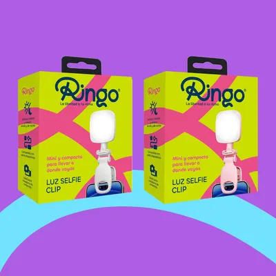  LUZ SELFIE  CLIP RINGO - ROSA 