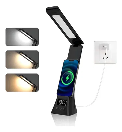 PROENIX Velador Con Cargador De 15w Inalámbrico - Negro