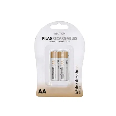 NETMAK PILA Recargable AA 2700Ma NI-MH Blister x 2U 1.2v 