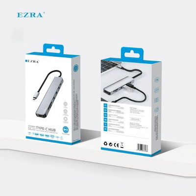 1207 - EZRA Adaptador Hub HDMI USB-C 7 en 1  UH16.