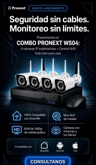 PRONEXT DVR SEGURISDAD WIFI  WS04