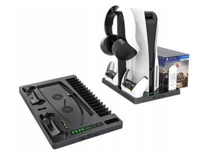 SOPORTE BASE, COLER Y CARGA PS5 - GAMINGA // SLIM Y PRO