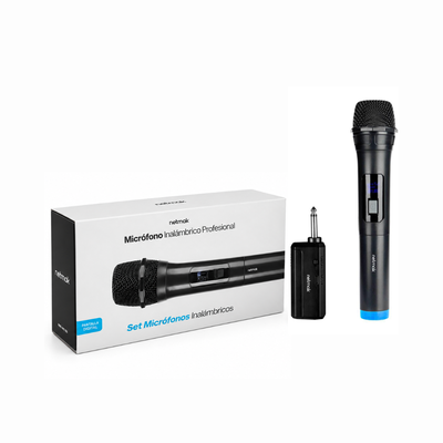 NETMAK  Microfono Inalambrico Profesional Negro 