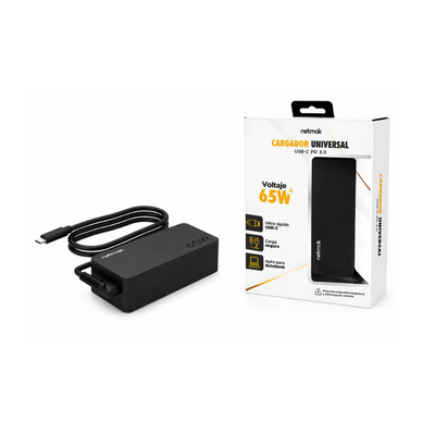 NOTEBOOK CARGADOR UNIVERSAL 65W TIPO C NM-1265