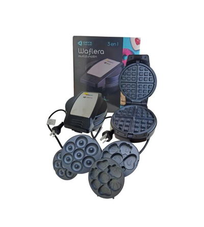 MAQUINA 3 EN 1 WAFFLES DONAS Y COOKIES OR-WM02
