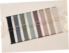MALLA TRENZADA 42/44/45/49MM ROSA-NEGRO-PLATA