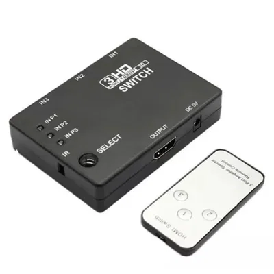 SWITCH HDMI 3X1 SALIDA V1.4 FULL HD 1080P CON CONTROL REMOTO