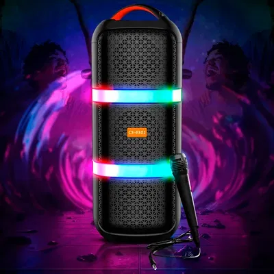 Parlante portátil con micrófono CS-4301 y luz RGB 