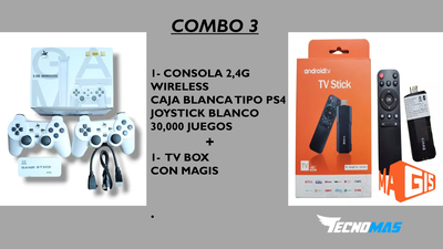 COMBO 3 CONSOLA 8K PREMIUM + TV STICK ANDROIDTV