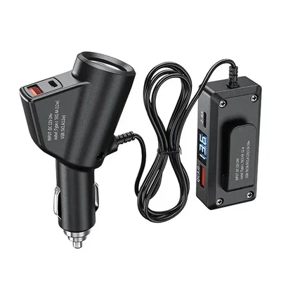 AUTO ADAPTADOR DE ENCENDEDOR  1 TOMA ASIENTO DELANTERO Y TRASERO 