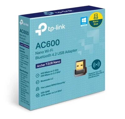 TP LINK - ARCHER T2UB  NANO USB NANO Wireless WIFI AC600 Dual band + Bluetooth 4.2 