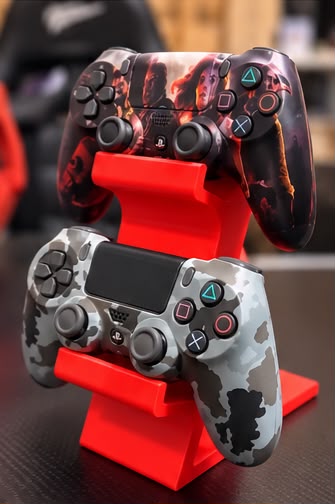 1318 - 3D - SOPORTE JOYSTICK PS5 3D CON SOPORTE  DE AURICULARES PREMIUM