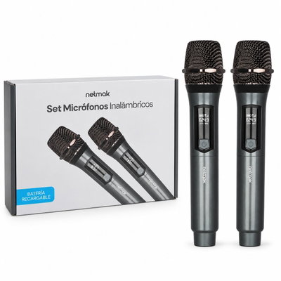 NETMAK -PROXIMAMENTE SET 2 MICROFONOS PROFESIONALES RECARGABLES NM-MC26