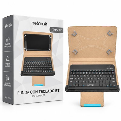 NETMAK - PROXIMAMENTE FUNDA PARA TABLET DE 9” A 11” CON TECLADO BT NM-FT11